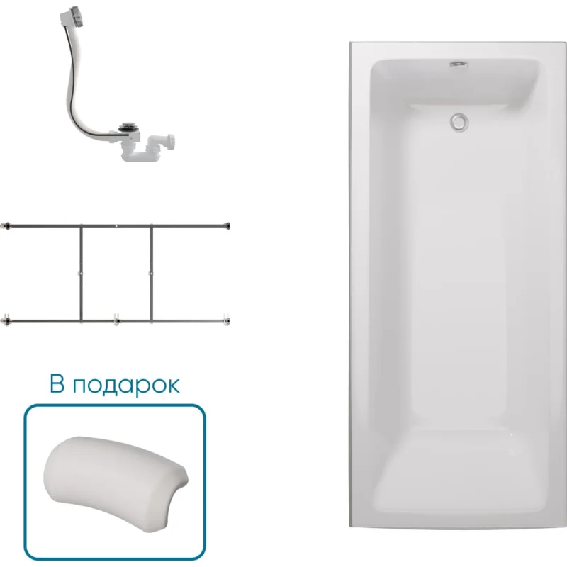 Ванна 1Marka БЬЯНКА/BIANCA 1800х800 Комплект Стандарт 2 П 01бья1880кс2п