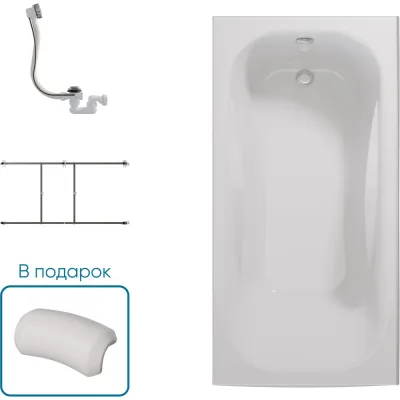 Ванна 1Marka КЛАССИК/CLASSIC 1400x700 А, комплект Стандарт 2 П 01кла1470кс2пП