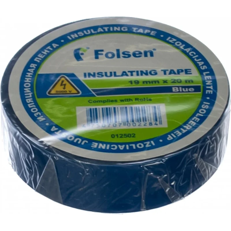 Изоляционная лента Folsen 19ммx20м синяя 012502