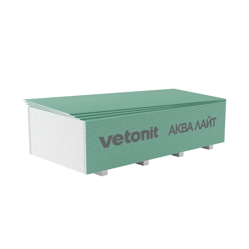 Гипсокартон Vetonit (Gyproc) Аква Лайт 2500х1200х9,5 мм влагостойкий