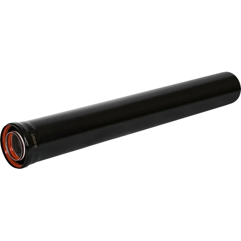 Удлинитель дымохода традиционный коаксиальный STOUT D80/125, L1000 мм, черный, SCR-8125-601000 / PEE9H4MMBMGUQC