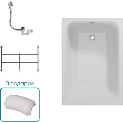 Ванна 1Marka ЛЕТТ/LETT 1000x700, комплект Стандарт 2 П 01 lett1070 кс2п