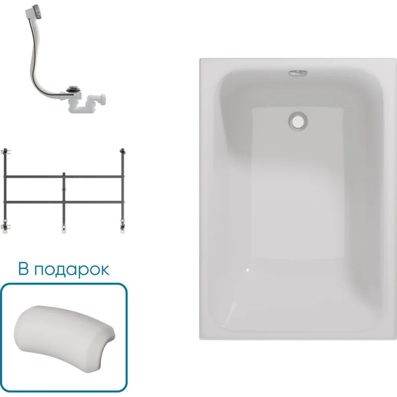 Ванна 1Marka ЛЕТТ/LETT 1000x700, комплект Стандарт 2 П 01 lett1070 кс2п