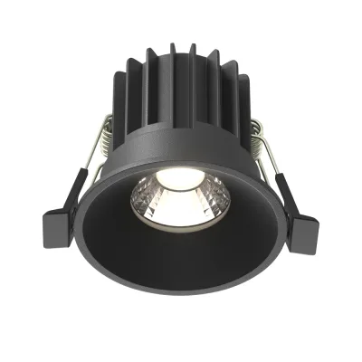 Светильник встраиваемый светодиодный черный 7 Вт 4000К IP20 Maytoni Round (DL058-7W4K-B)