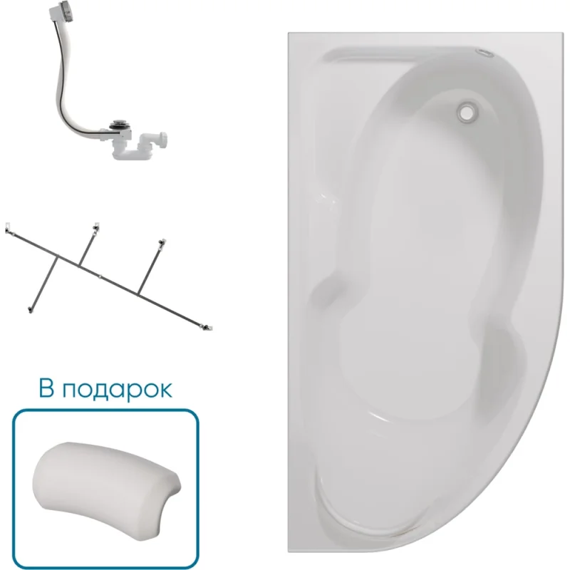 Ванна 1Marka ДИАНА/DIANA 1700х900 R Комплект Стандарт 2 П 01ди179ркс2+п