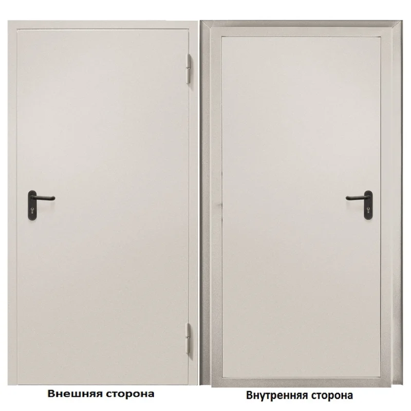 Дверь противопожарная Промет ДП-EIS-60 глухая правая серый RAL 7035 850х2050 мм