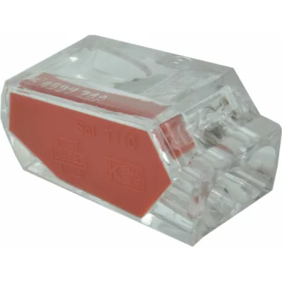 Компактная 2-х проводная клемма iTOK БК02 (TYP017), Полиамид, 1,0-2,5мм, 24А, 450В, 20 шт i-BK02-2-24-450-20