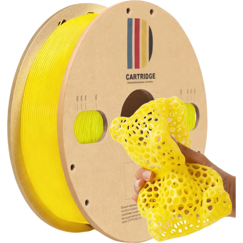 Пластик для 3D-принтера Solution print TPU 95А люминесцентный желтый CartriDge 361788