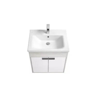 Тумба AQUATON Флай 60 белый, дуб крафт, Умывальник Миранда-60 00056766