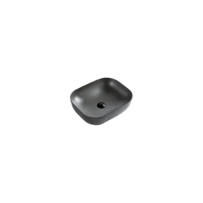 Керамическая накладная раковина BelBagno прямоугольная, серая матовая BB1302-H311