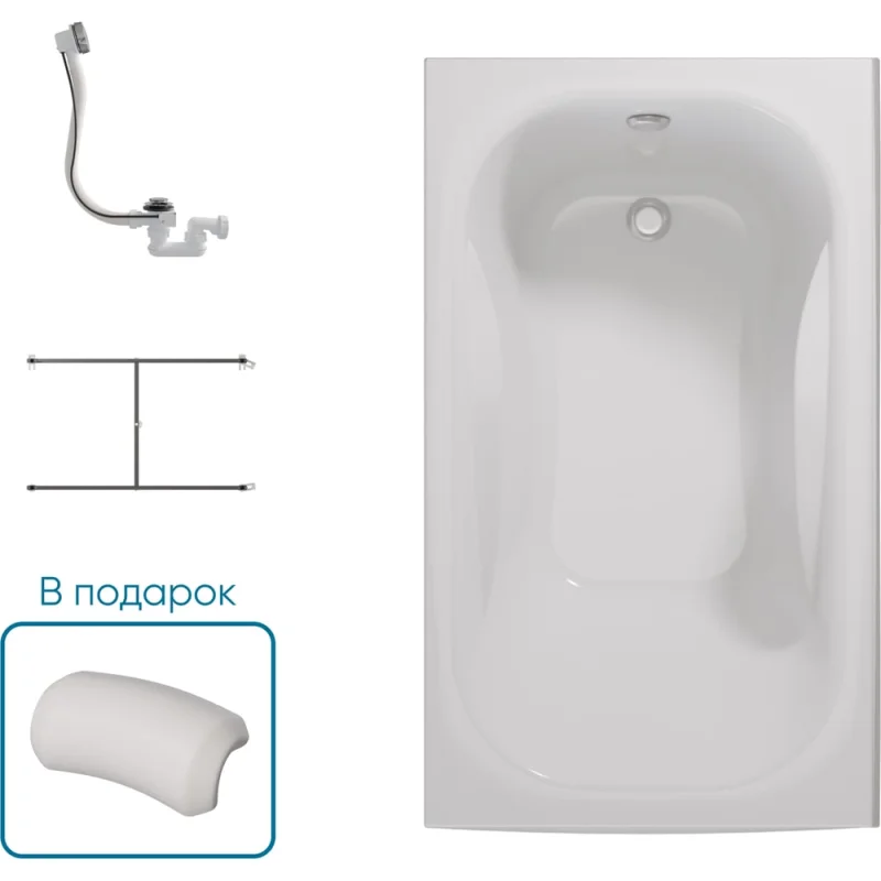 Ванна 1Marka КЛАССИК/CLASSIC 1200х700 А Комплект Стандарт 2 П 01кла1270кс2п