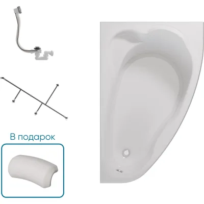 Ванна 1Marka ЛИЛ/LIL 1400x900 R, комплект Стандарт 2 П 01 lil1490п кс2+п