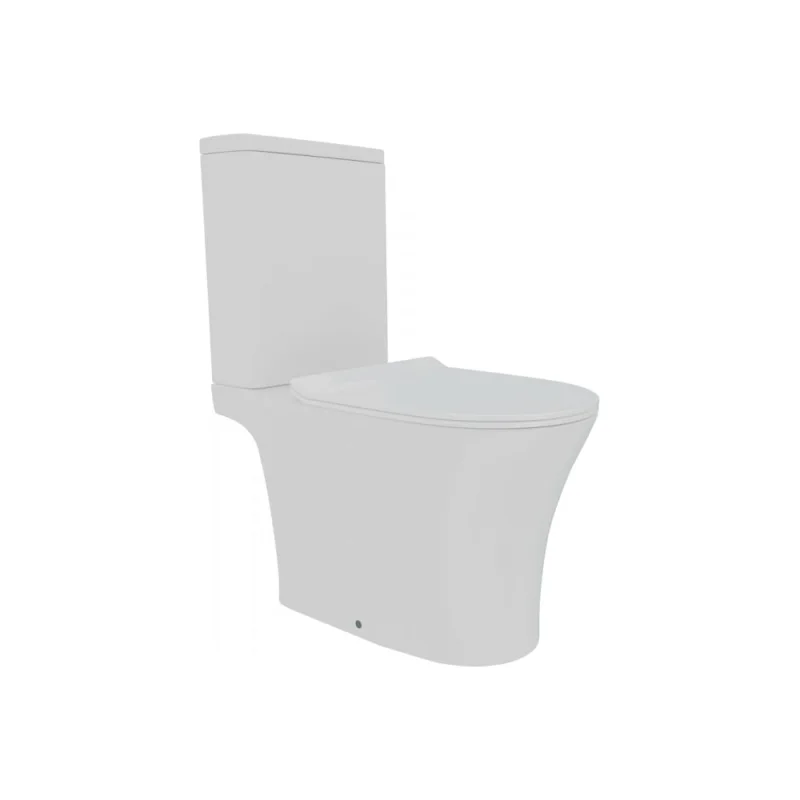 Унитаз напольный безободковый Teymi торнадо Ritta Pro Vortex сиденье микролифт T40811 ЦБ-00271369
