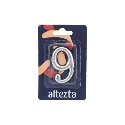 Дверная цифра Левша "9" ALTEZTA хром У4-9099.Х