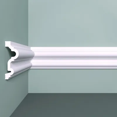 Молдинг из экополимера ударопрочный 70х25х2000 мм под покраску Bello Deco XPS M 24 белый