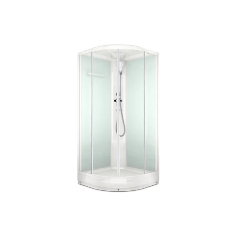 Кабина Melodia della vita CLASSICA 90x90 низкий, матовое стекло, белые стены, белый профиль MB01028 17944