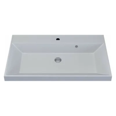 Кварцевая раковина для ванной комнаты Uperwood Classic Quartz 80 см, белая матовая, жасмин 291030006