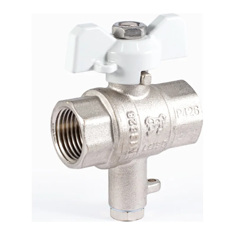 Шаровой кран PROFACTOR PF STANDARD с отводом М10 под датчик температуры, в/в 1/2 дюйма PF FBV 300M10