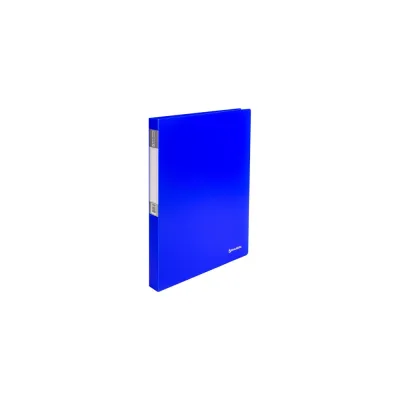 Неоновая папка на 2 кольцах BRAUBERG Neon 25 мм, внутренний карман, синяя, до 170 листов, 0,7 мм 227459