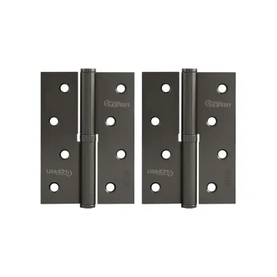 Врезные петли НОРА-М 750-4" ECO правые 100x70x2,5 графит, 2 шт. 18699