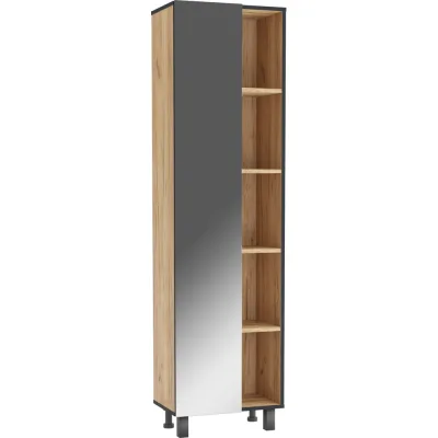 Пенал напольный Домино Крафт 50 (Craft) NEW без ящика, с зеркалом DCr2307P