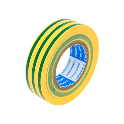 Изолента ПВХ Rusconnect 19 мм х 0,13х20 м, желто-зеленый, 10 шт. 173620