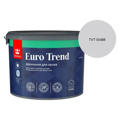 Краска для обоев и стен Tikkurila EURO TREND A мат 9л 700009620_TVT G488