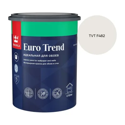 Краска для обоев и стен Tikkurila EURO TREND A мат 0,9л 700009616_TVT F482