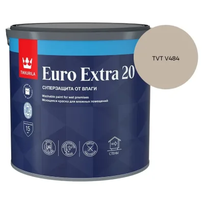Краска для влажных помещений Tikkurila EURO EXTRA 20 A п/мат 2,7л 700001106_TVT V484