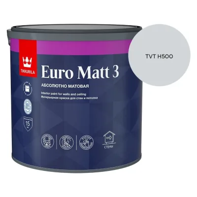 Краска интерьерная Tikkurila EURO MATT 3 A гл/мат 2,7л 700001113_TVT H500
