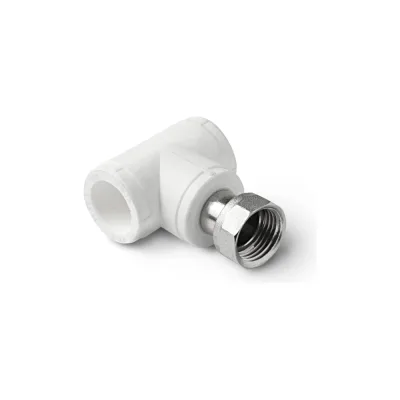 Тройник с накидной гайкой PRO AQUA PP-R белый 25 мм 1" PA29115b