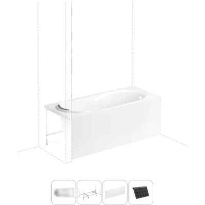Акриловая ванна, комплект 4 в 1 Lavinia Boho Easter Pro 170х75 S2-3706075P