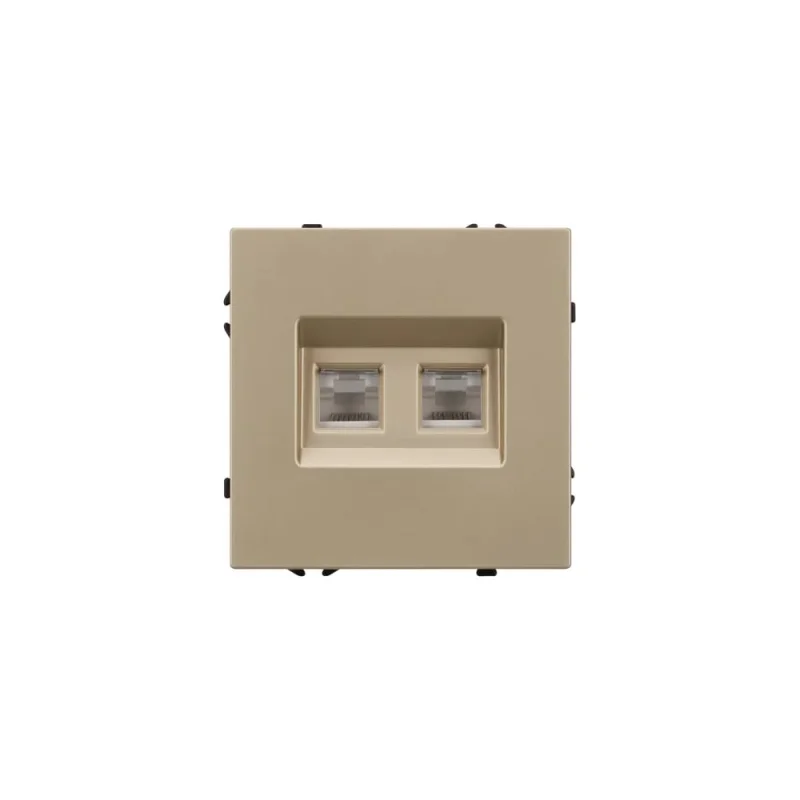 Розетка компьютерная Arlight ARL NOBE двойная софт-тач золотой песок SCT-MPC2-SFPL-GD Arl 1шт 054314(1)