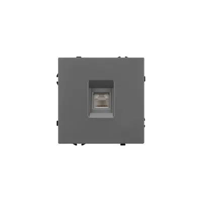 Розетка телефонная Arlight ARL NOBE софт-тач серый базальт SCT-MTL1-SFPL-GR 1шт 054303(1)