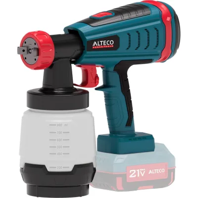 Бесщеточный аккумуляторный краскораспылитель ALTECO CSG 21-1000 BL Solo 74567