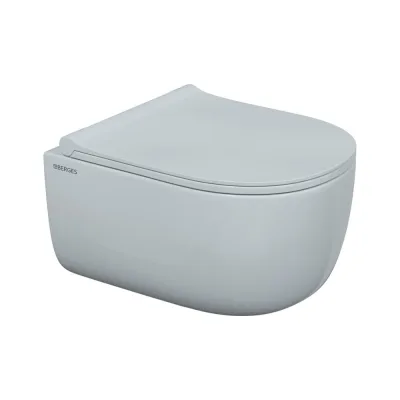 Подвесной унитаз BERGES EGO Rimless 49 см, сиденье дюропласт Тома slim SO 082111