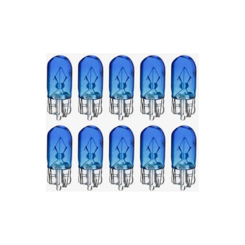 Галогенная лампа Cartage BLUE T10 W5W, 5 Вт, 12 В, набор 10 шт. 3850922
