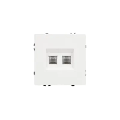 Розетка телефонная Arlight ARL NOBE двойная софт-тач белый кварц SCT-MTL2-SFPL-WH 1шт 054308(1)