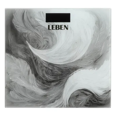 Весы напольные электронные LEBEN Grey, ЖК-дисплей, макс. нагр. до 180кг 252-101