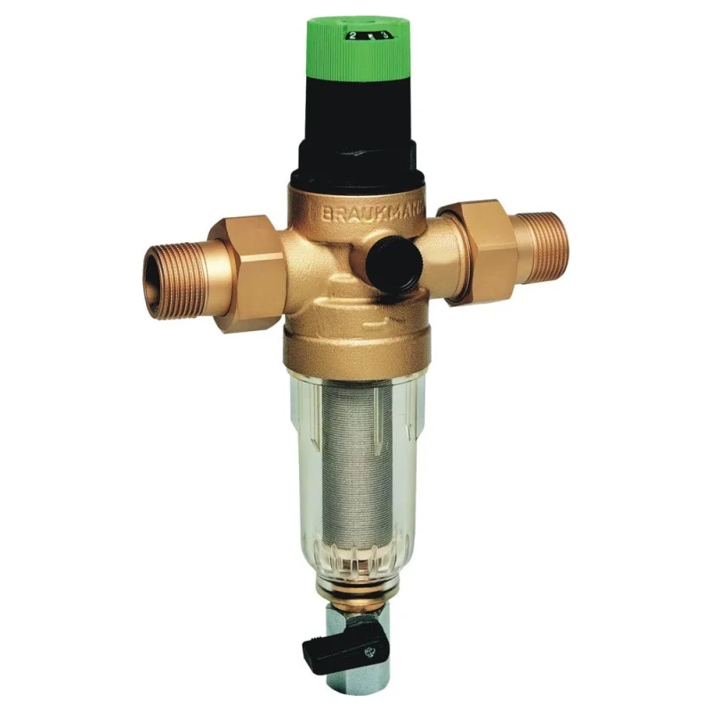 Фильтр самопромывной с редуктором на холодную воду Honeywell DN20 100 мкм. FK06-3/4AA