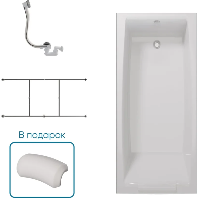 Ванна 1Marka АЭЛИТА/AELITA МГ 1650х750 Комплект Стандарт 2 П 01аэл16575кс2п