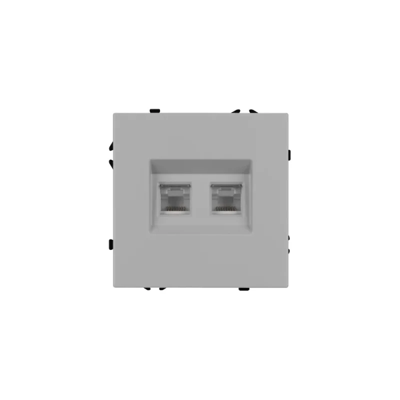 Розетка компьютерная Arlight ARL NOBE двойная софт-тач никель SCT-MPC2-SFPL-IS 1шт 059451(1)