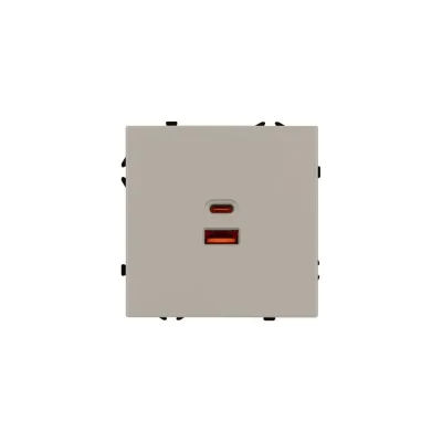 Розетка USB Arlight ARL NOBE тип A+C софт-тач кашемир SCT-MUAC-SFPL-FC-CA 1шт 059446(1)