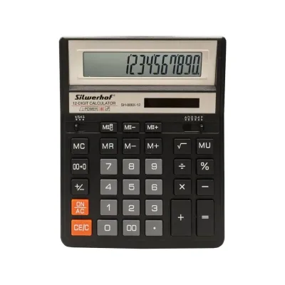 ΠΠ°ΡΡΠΎΠ»ΡΠ½ΡΠΉ ΠΊΠ°Π»ΡΠΊΡΠ»ΡΡΠΎΡ Silwerhof SH-888X-12 ΡΠ΅ΡΠ½ΡΠΉ, 12-ΡΠ°Π·ΡΡΠ΄ΠΎΠ² 1789257