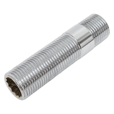 Сгон хромированный Millennium 1/2" х 80мм с наружной резьбой NSUM1208