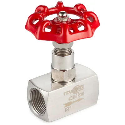 Кран игольчатый TITAN LOCK нержавеющий ВР-ВР, DN15 TL15NVS