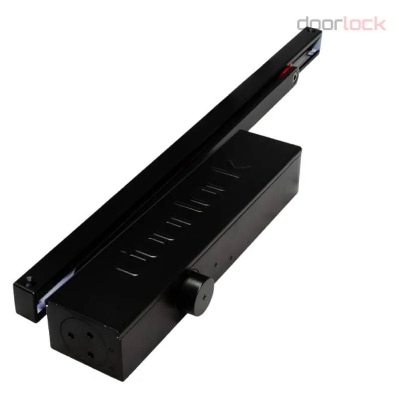 Доводчик DOORLOCK DL300S/N/G BC DA HO EN3-5 со скользящей тягой черный, монтаж с противоположной петлям стороны, с регулируемыми функциями тормо 77323