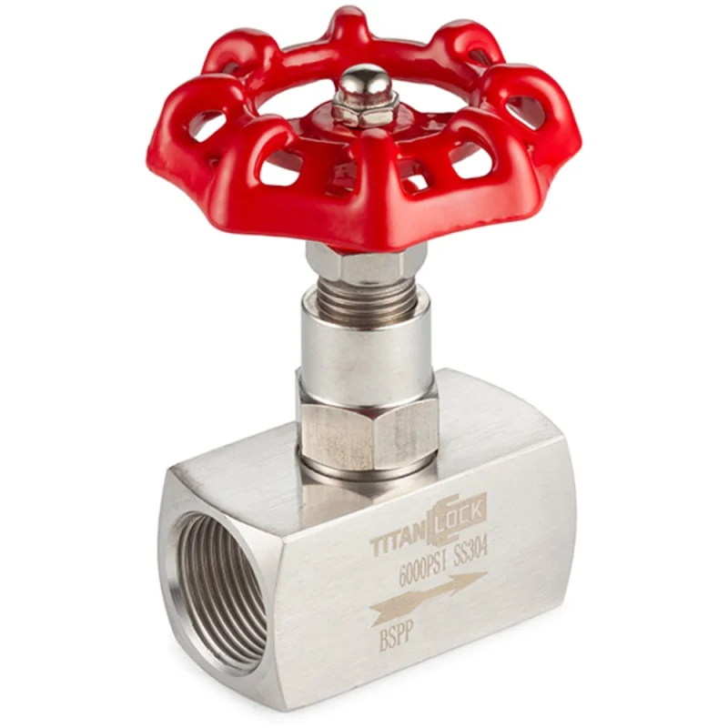 Кран игольчатый TITAN LOCK нержавеющий ВР-ВР, DN25 TL25NVS