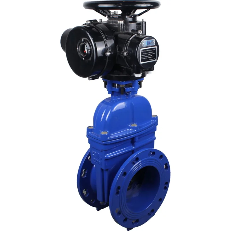 Задвижка клиновая DN.ru 30ч939р GGG50-GGG50-EPDM-BLUE Ду250 Ру10/16 с электроприводом VGD-020 380В AC D040-09338