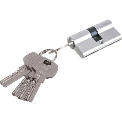 Цилиндровый механизм AJAX AX200/60 mm 25+10+25 CP хром 5 кл. 39853